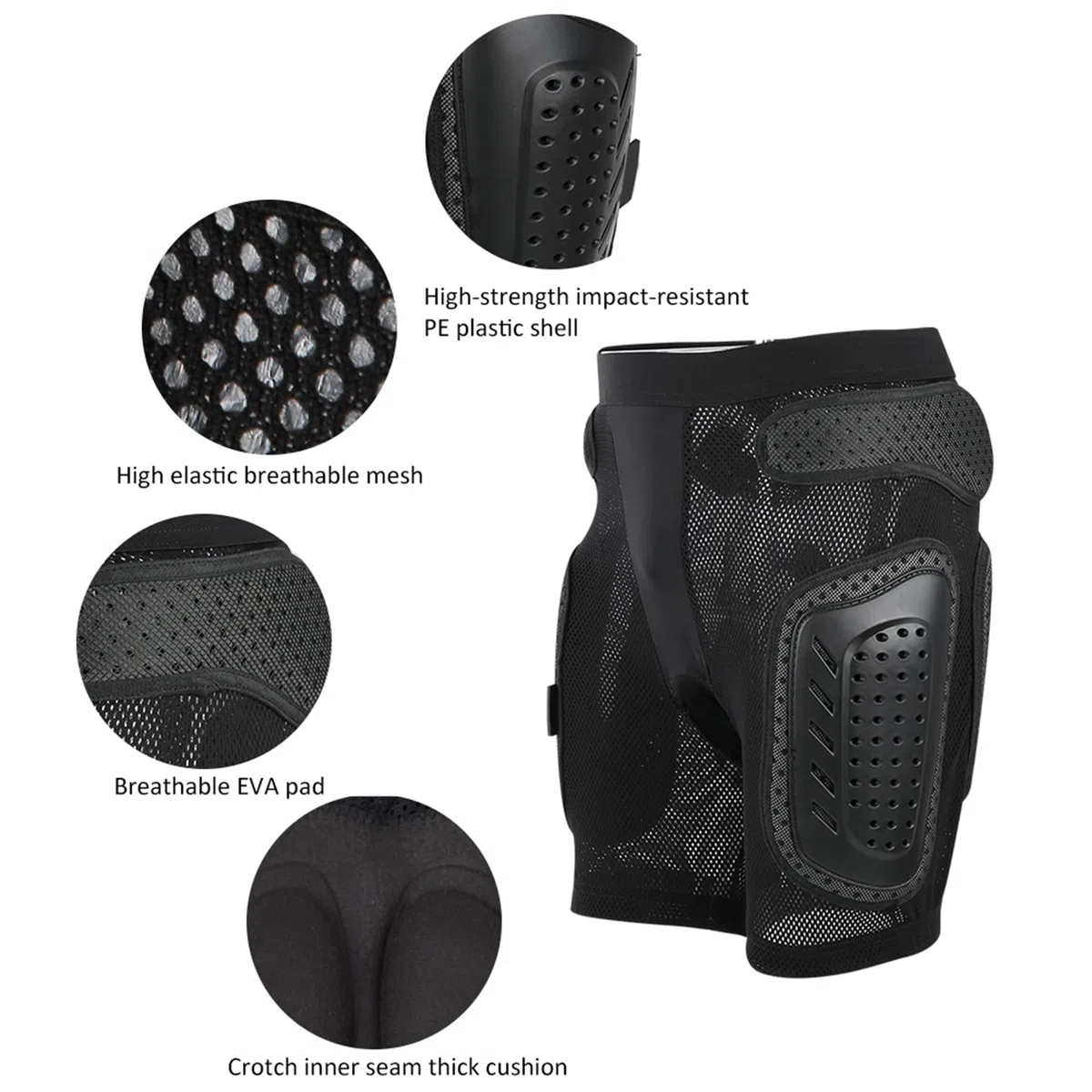PerGar Protección de Cadera para Ciclismo, Pantalones de Protección con Almohadilla de Cadera para Ciclismo Deportivo Multifunción, Equipo de Protección para