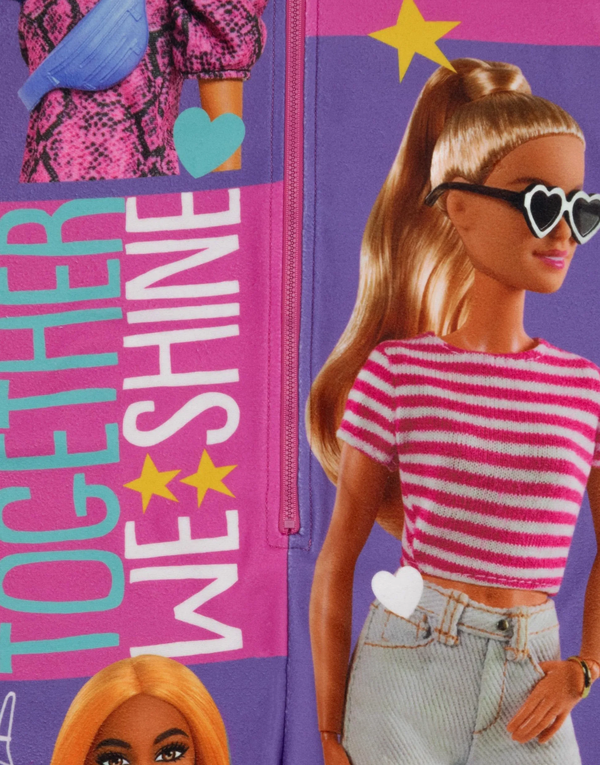 Barbie Girls' Pink All-in-One Nightwear | Experimenta el Encanto cómodo Mono Rosa | Ideal para el Ocio y la relajación | Diseñado para la máxima Comodidad