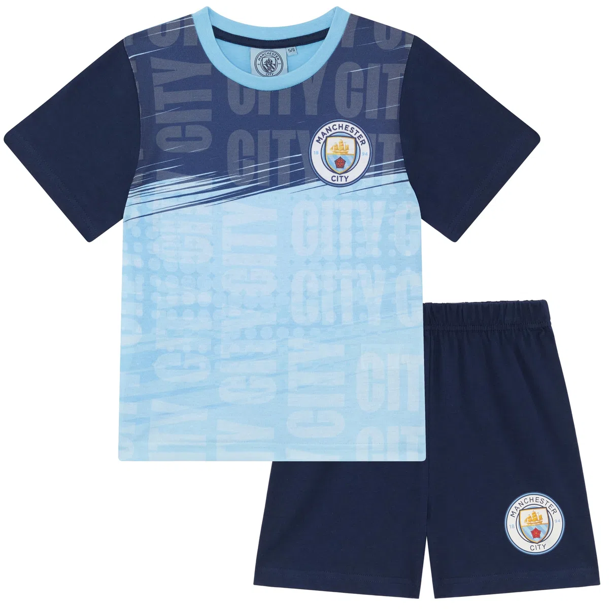 Manchester City Pijama de Manga Corta para Niños