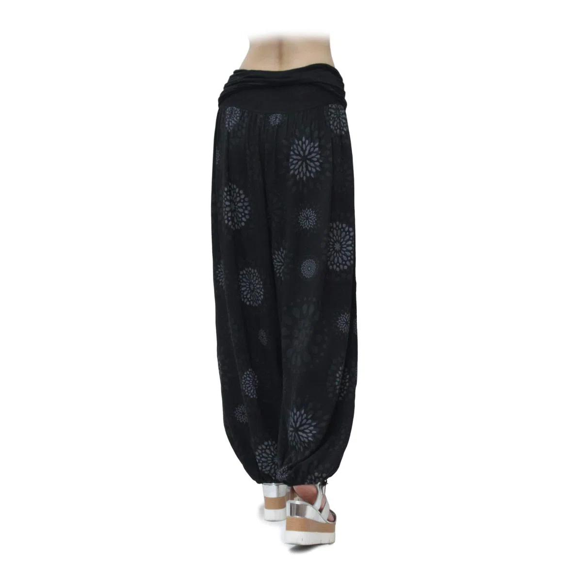 Glamexx24 Pantalón Harems para Mujer - Pantalón Aladino Ligero Hinchado, Saruel, Yoga, Bombacho, Informal de Verano