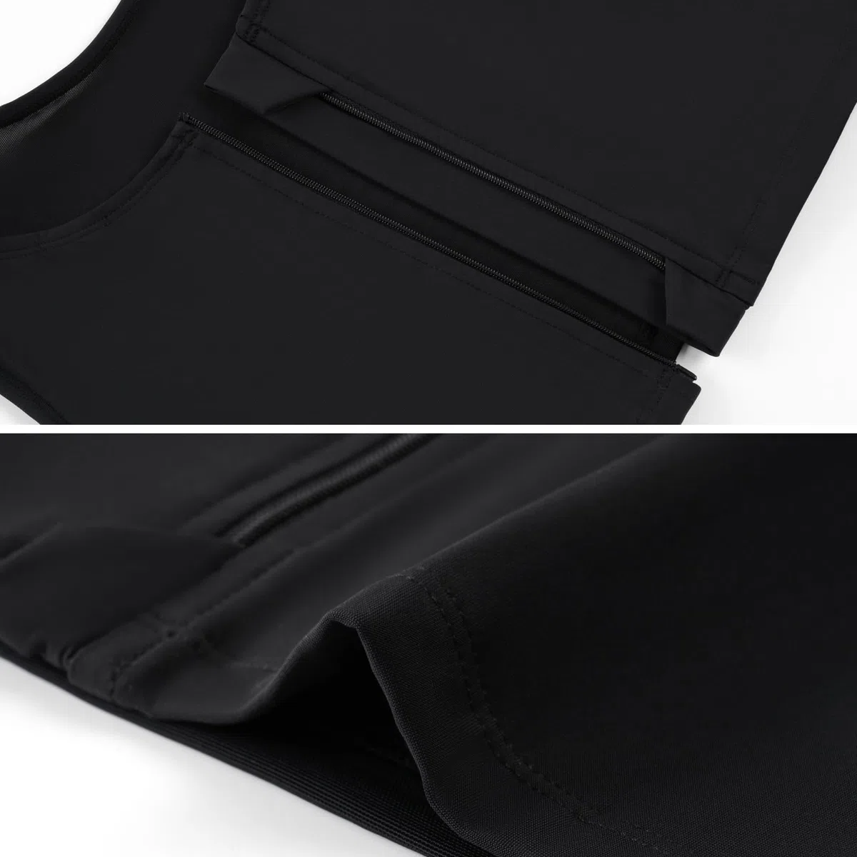 XUJI Tomboy Transgénero FTM Zip Up Aprendible Binder de media pecho transpirable