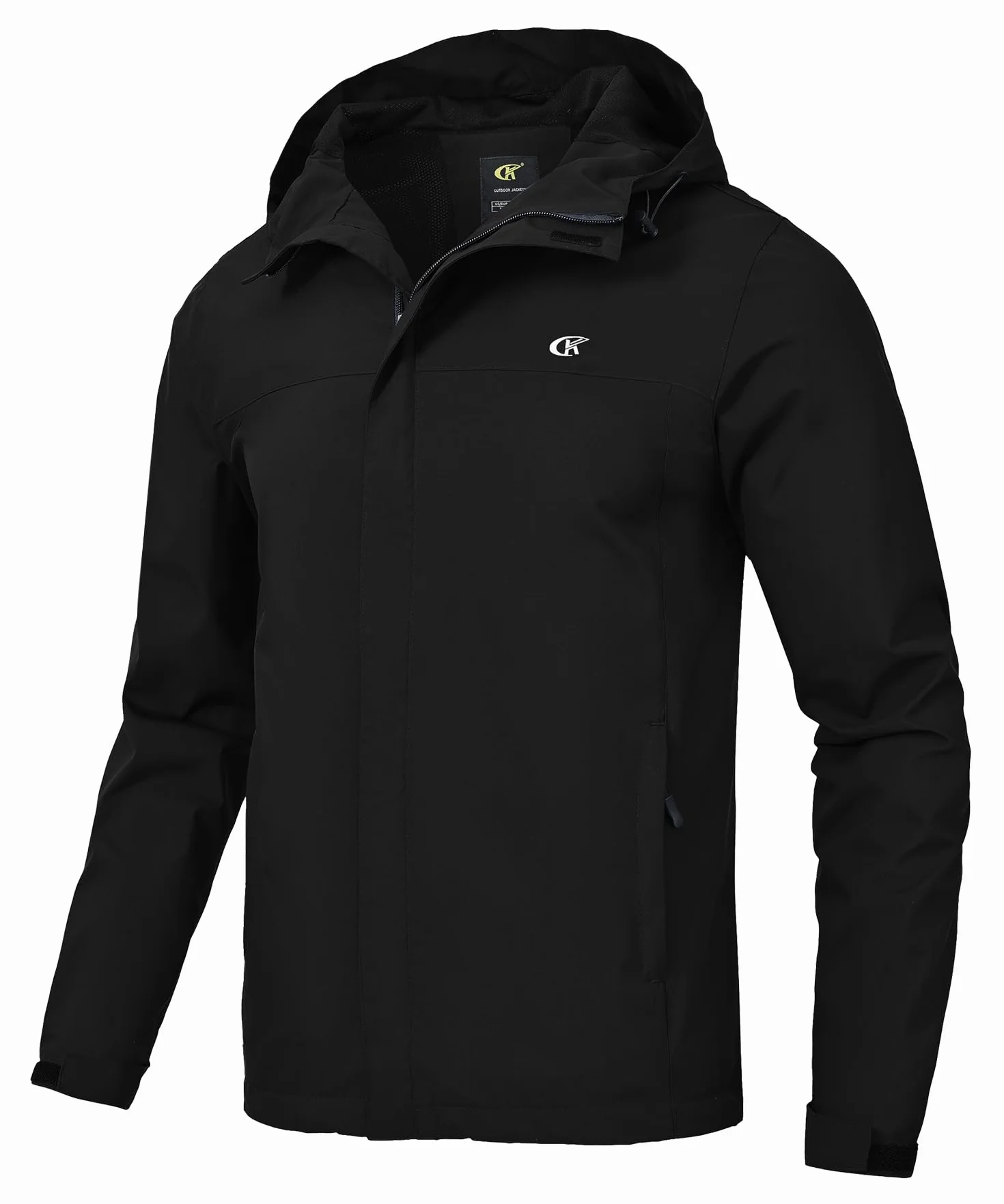Huayuzh Chaqueta softshell para hombre, impermeable, transpirable, cortavientos, ligera, con capucha, para correr, senderismo