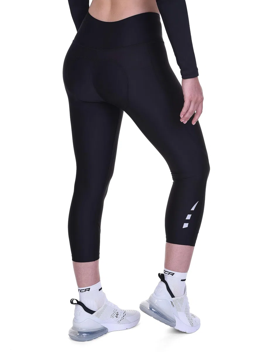 TCA Mallas de Ciclismo Acolchadas 3/4 para Mujeres, Cintura Alta, Transpirables, con Bolsillos, Antideslizantes y de Secado Rápido