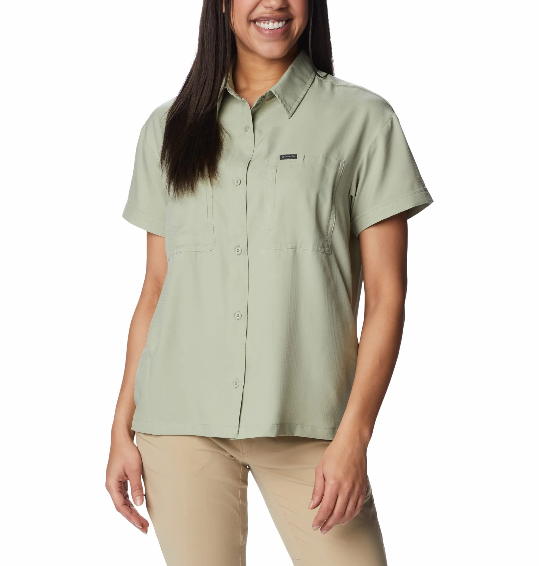 Columbia Silver Ridge - Camiseta de Manga Corta Camisa de Senderismo Mujer (Pack de 1)