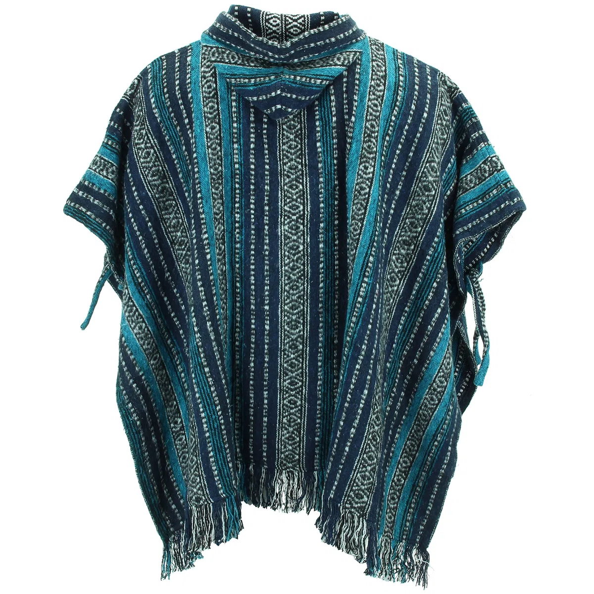 LOUDelephant - Poncho con capucha estilo mexicano Gheri 100 % tejido de algodón