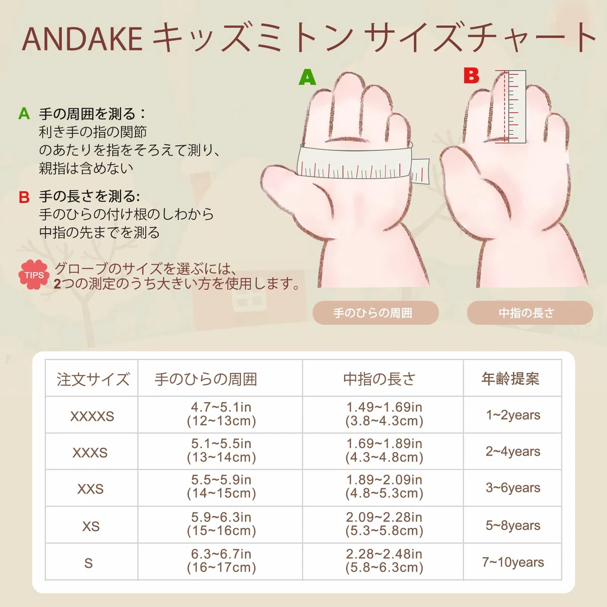Andake Guantes de Esquí para Niños Impermeable Mitones de Invierno (S(2-4 Year Old), Negro)