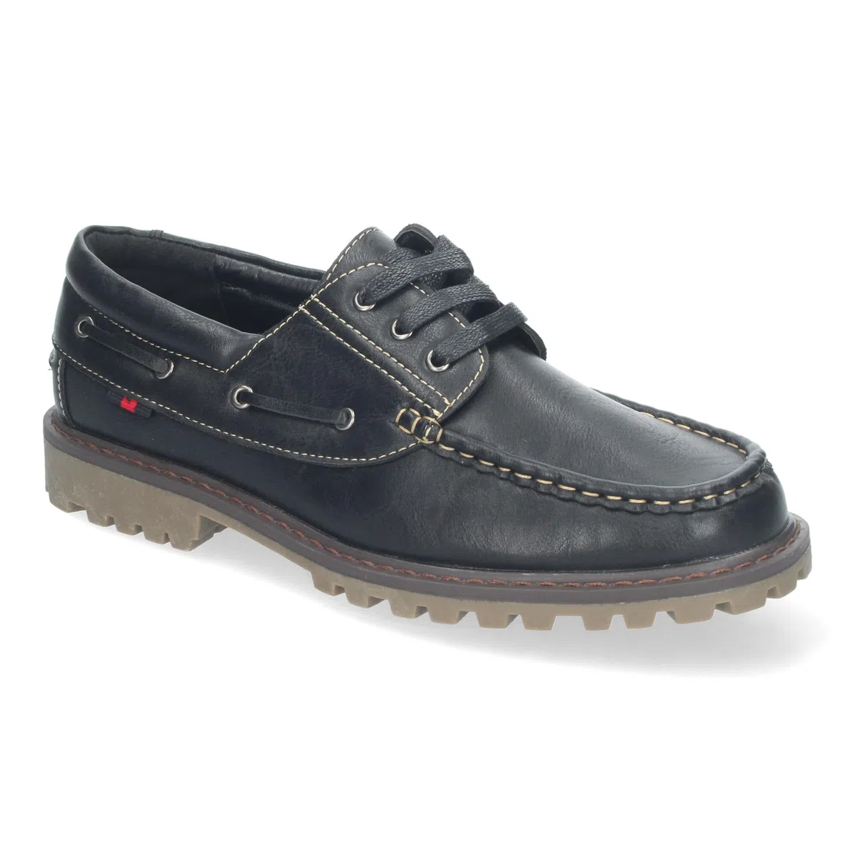 Mocasines Elegantes de Hombre con Suela Dentada Resistente, Diseno Clasico con Cosidos y Cierre de Cordones.