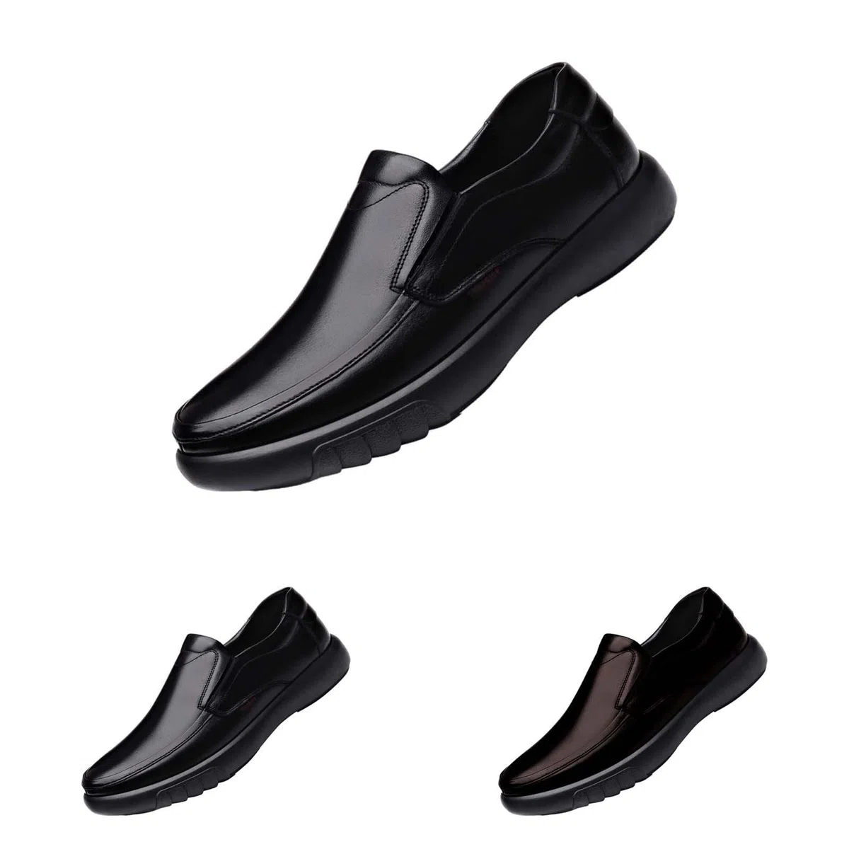 Zapatos de cuero para hombre, retro, zapatos de negocios, cómodos, zapatos de traje, zapatos casuales, ligeros, zapatos de trabajo con suela de placa, zapatos de boda, mocasines clásicos y elegantes
