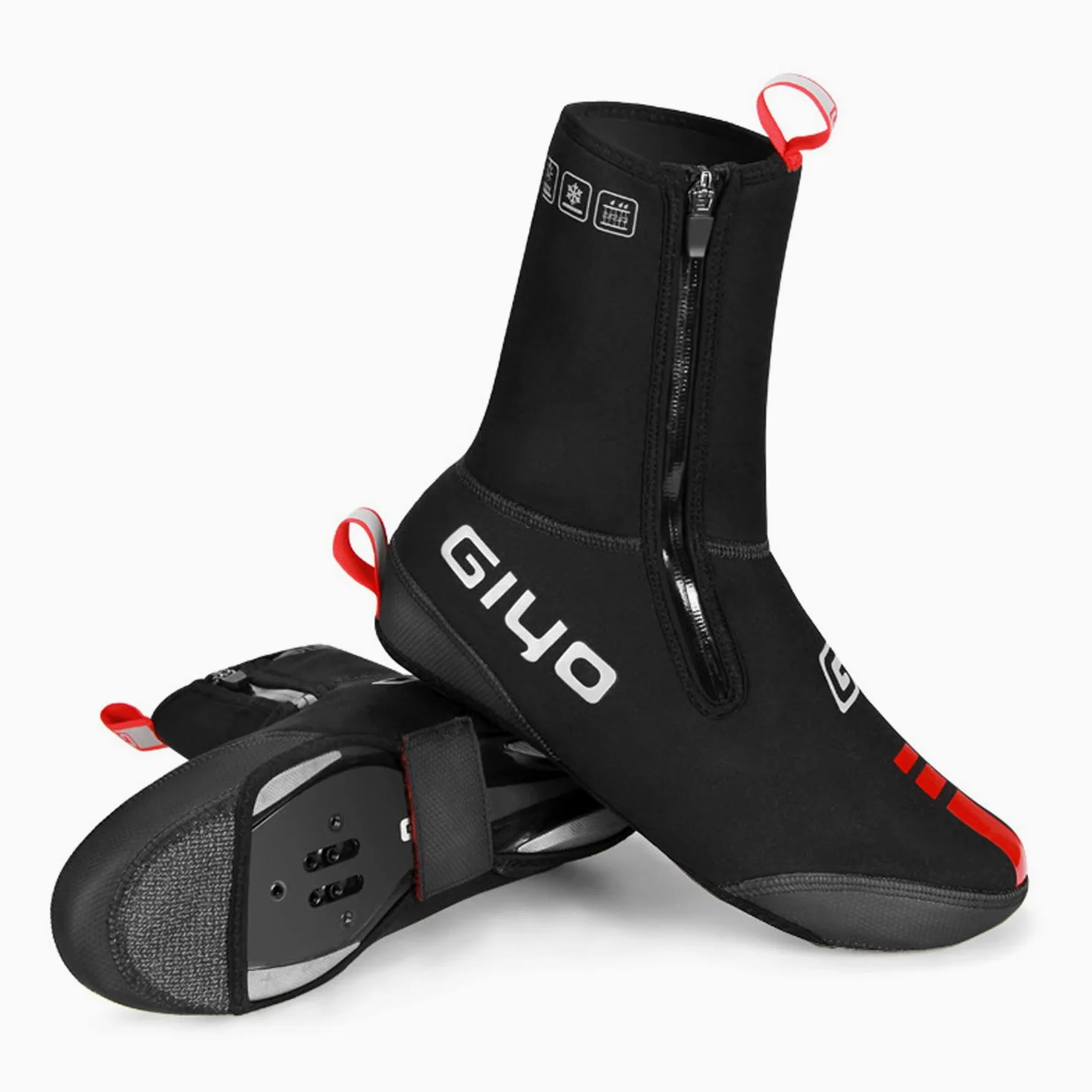 PLATTBK Cubrezapatos de Calzado de Ciclismo para Invierno,Cubrezapatillas de Bici Impermeables con Forro Polar para Hombres y Mujeres