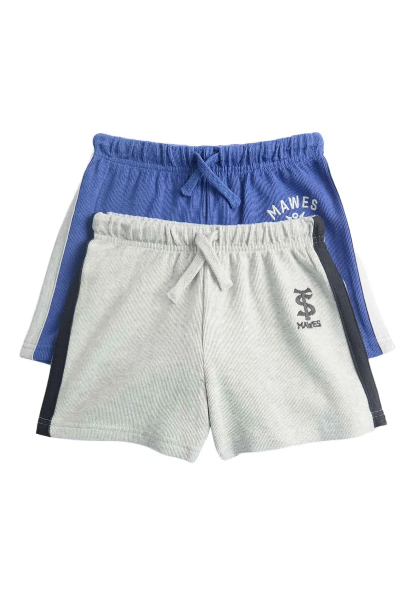 Marks & Spencer Pantalones Cortos de Pijama con Alto Contenido en Algodón para Niño Pack de 2, Ajuste Normal