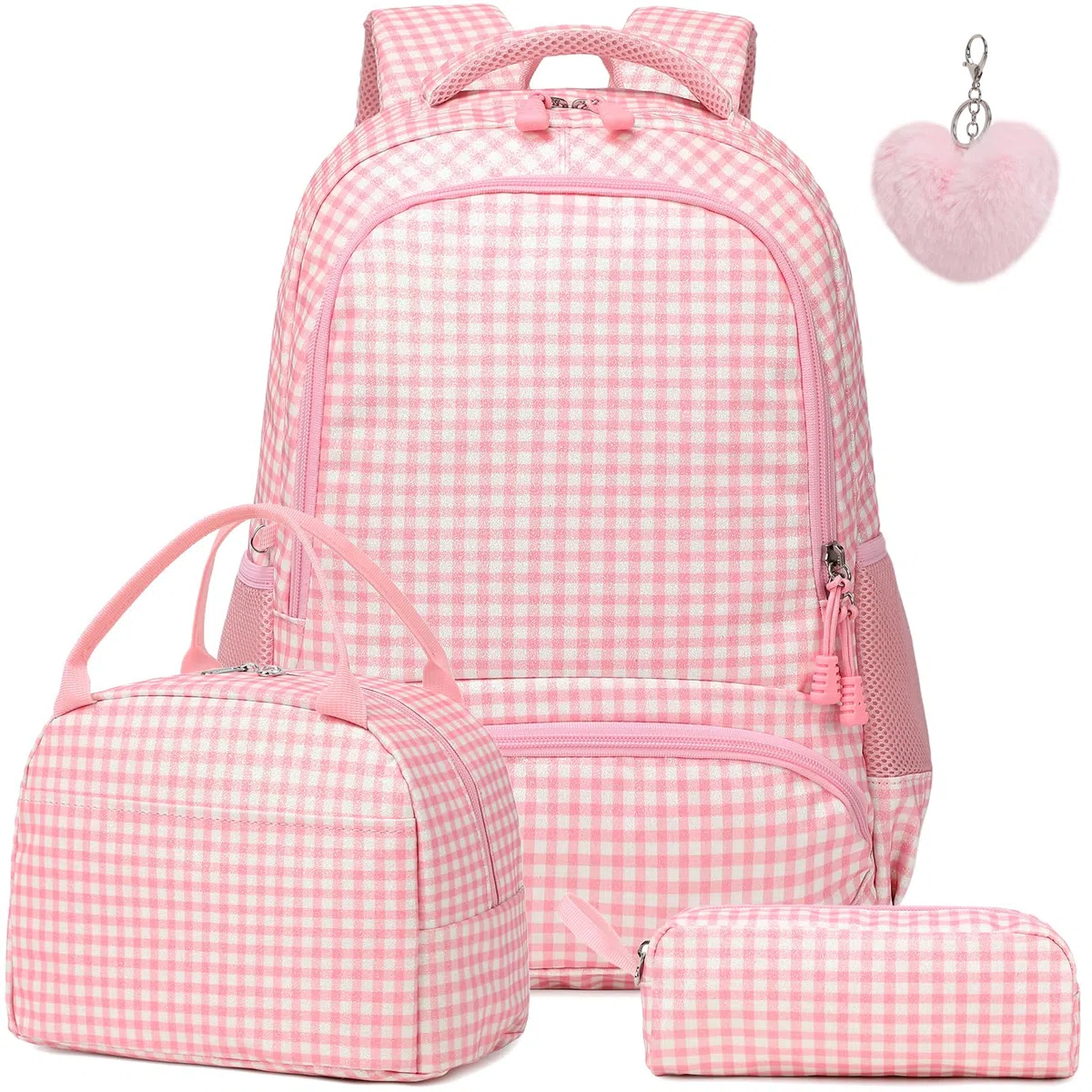 Kimwadalh Mochilas Primaria Niñas Purpurina Mochila Escolare Niña para la Escuela 1-3 Grado Girls Backpack 3 en 1 Juegos de Bolsas Escolares Primarias