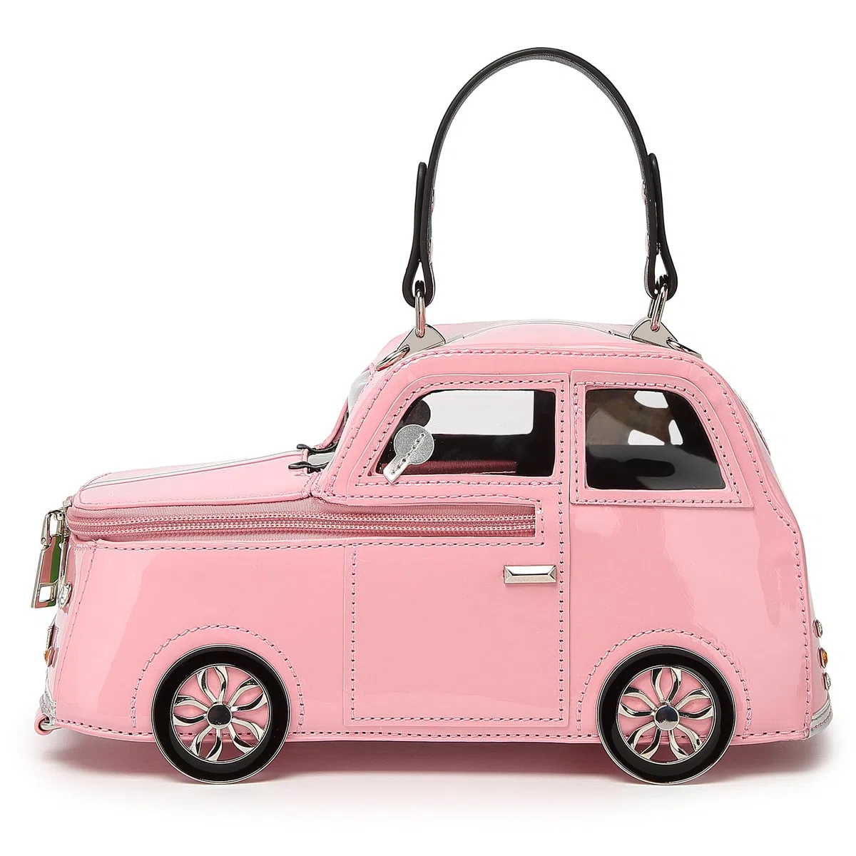 Greabuy 2 bolsas ergonómicas inspiradas en el coche, bolso de mano de piel sintética con asa extraíble y múltiples bolsillos en forma de coche