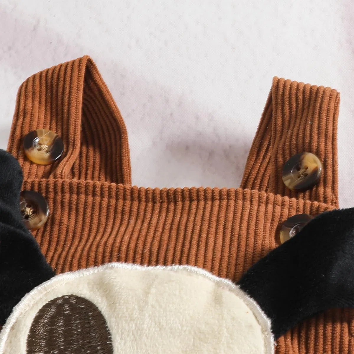 Ropa de Bebé Recién Nacidos Manga Larga Pelele de Rayas + Mono Pantalones con Tirantes y Dibujos de Animales + Gorro 3 Piezas Otoño Conjuntos