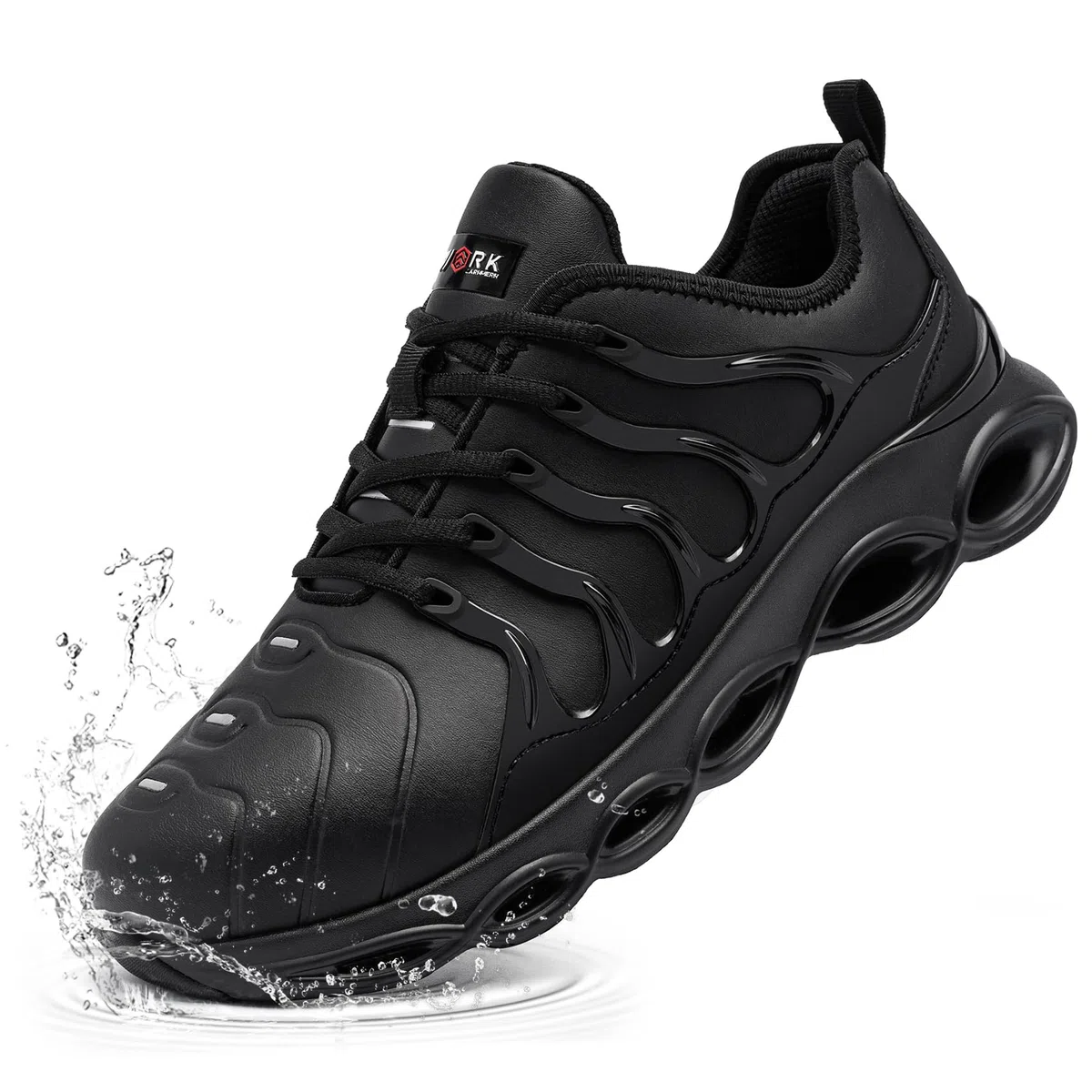 LARNMERN Steel Toe Cap Trainers Mens Safety Trainers Waterproof Cushioning Safety Shoes Anti-Smashing Lightweight Comfortable Fashion Work Shoes