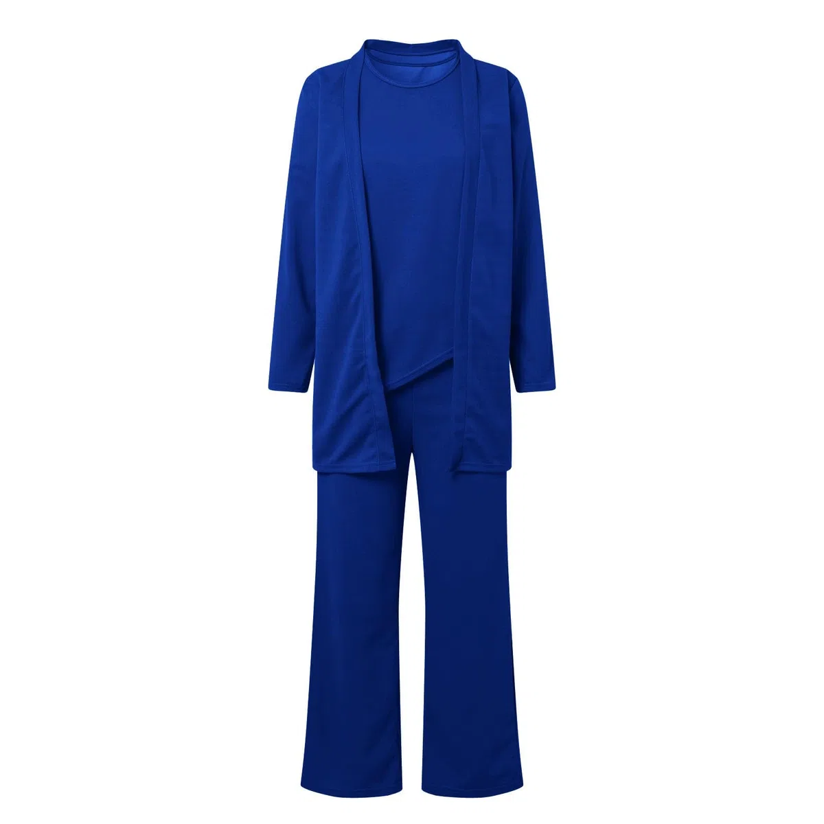 Traje de pantalón para mujer, verano, 3 piezas, gasa, festivo, elegante, de encaje, juego de vestido de boda, oficina, negocios, traje de tres piezas, traje de ocio, elegante, ropa de trabajo