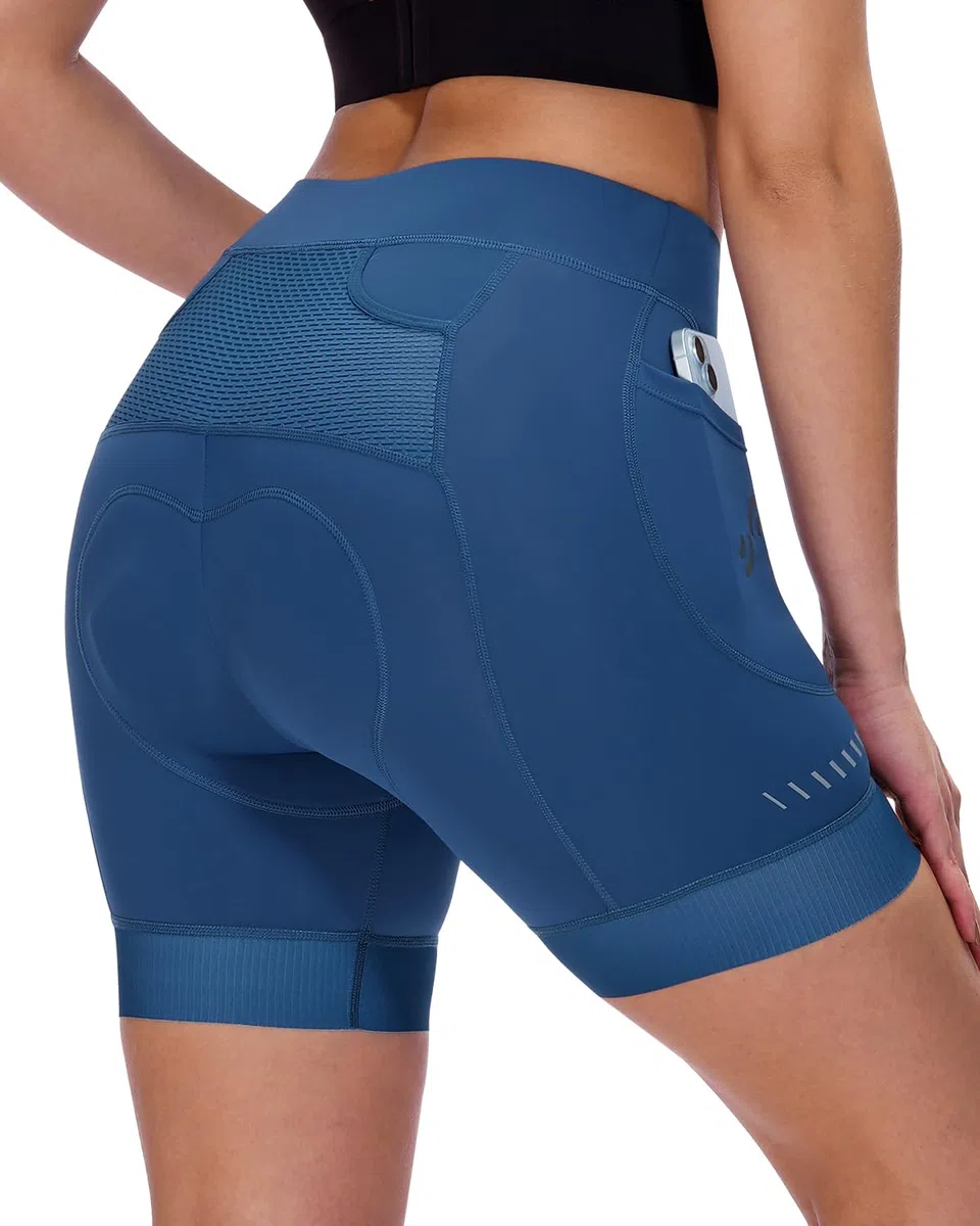 Sportneer Pantalones de ciclismo para mujer con acolchado en el asiento 4D acolchado