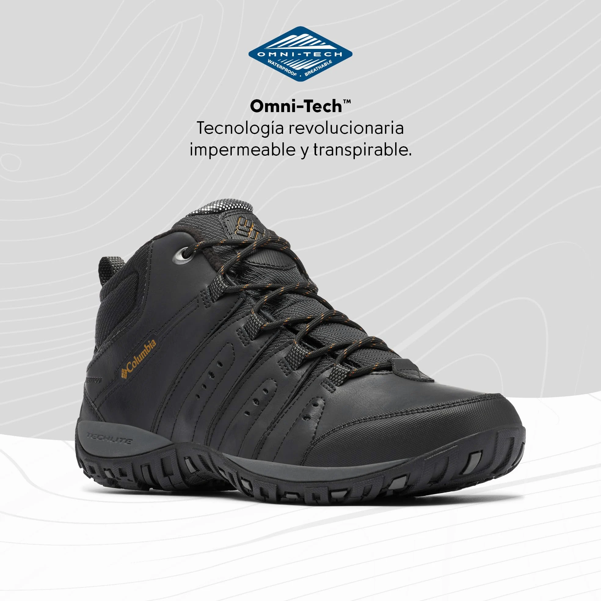 Columbia Woodburn 2 Chukka WP Omni-Heat, Zapatillas de senderismo impermeables, Hombre, Black Goldenrod 2024, 43 EU