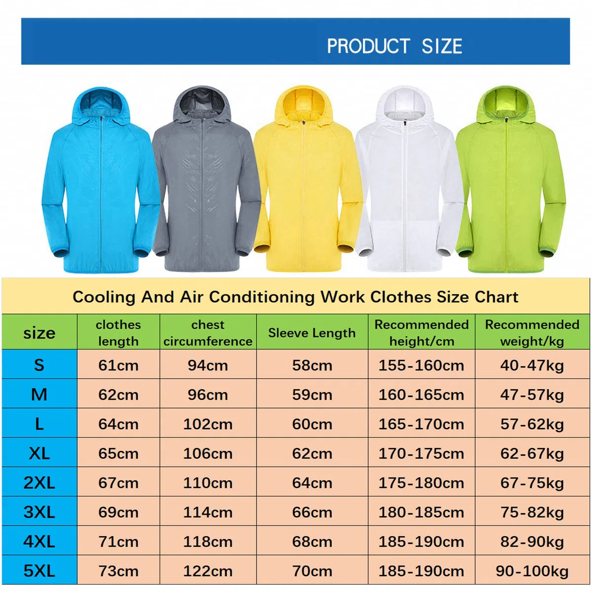 Ropa de Trabajo de Aire acondicionadohombres de Verano,Chaqueta de protección Solar de Ventilador de refrigeración con Carga USB Exteriores-Banco de energía no Incluido