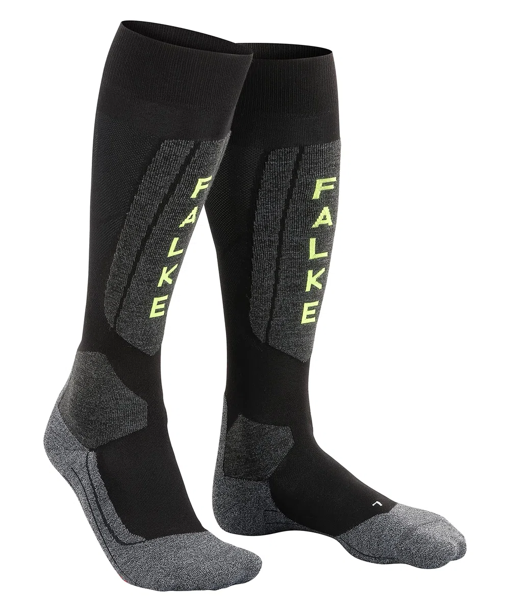 FALKE Hombre SK5 Calcetines de esquí amortiguación Ultraligera Anti ampollas Fina para competición Transpirable Secado rápido regulación del Clima antiolores Seda Hilo Funcional 1 par