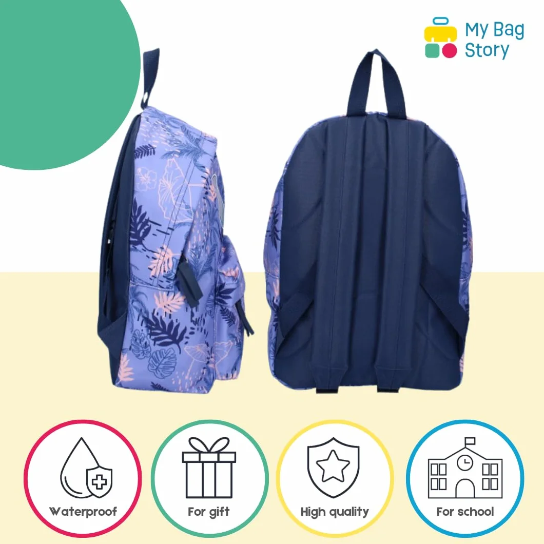 Mybagstory - Mochila Disney Stitch Lila para Niño - Escuela Primaria