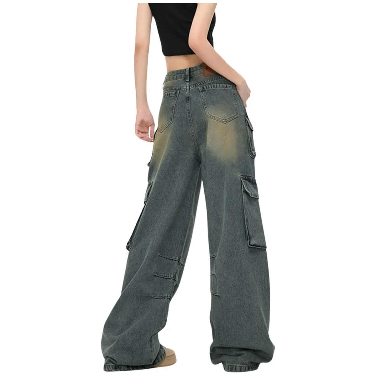 Vaqueros Mujer Ropa Tejanos Invierno Pantalón Elasticos Casual Vaquero Pantalones Baggy Ancho Rectos Tallas Grandes Ligero Pantalon Primavera