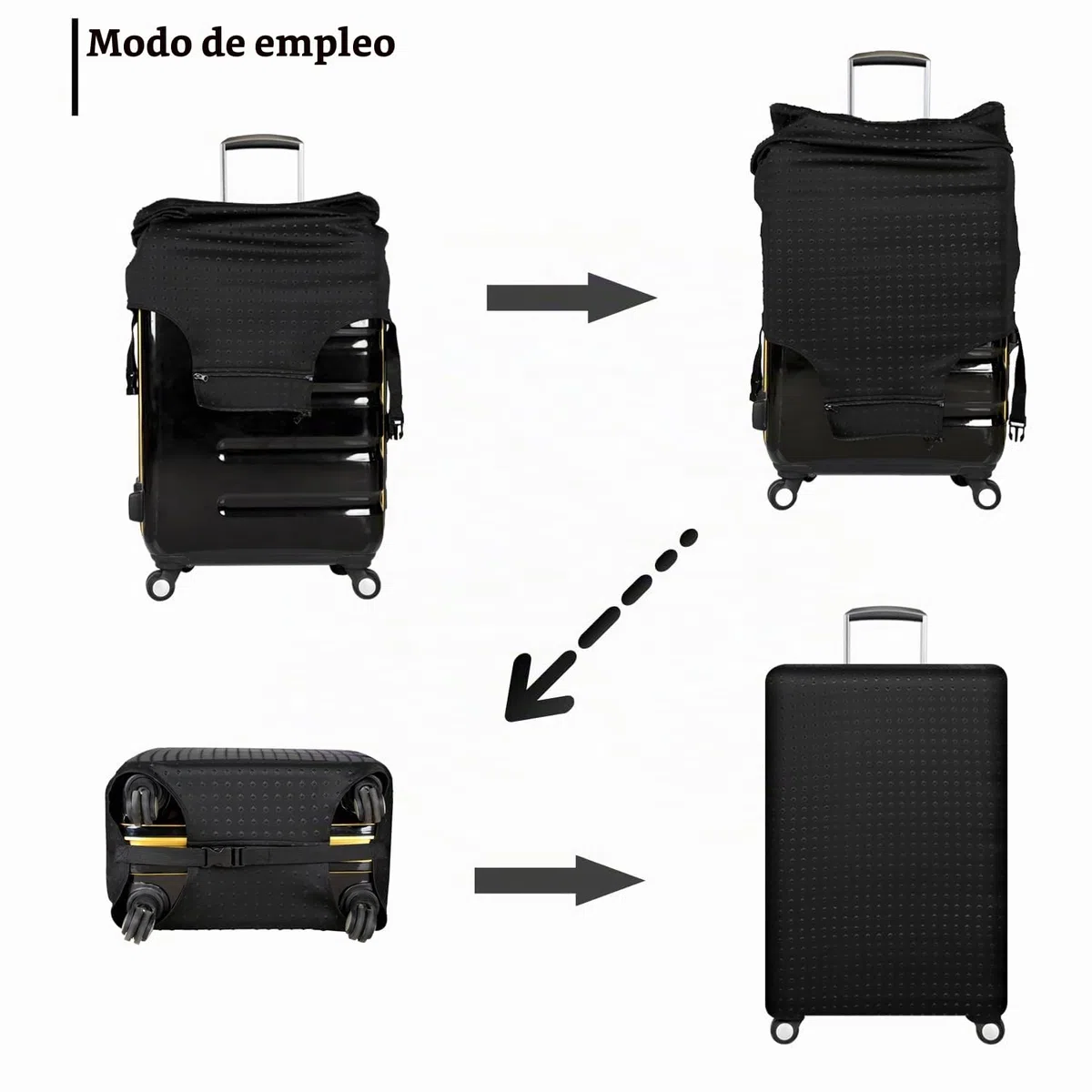 Fundas Protectoras para Maletas – Equipaje elástico Spandex Maleta Funda Protectora Lavable Cubierta de Equipaje S/M/L/XL