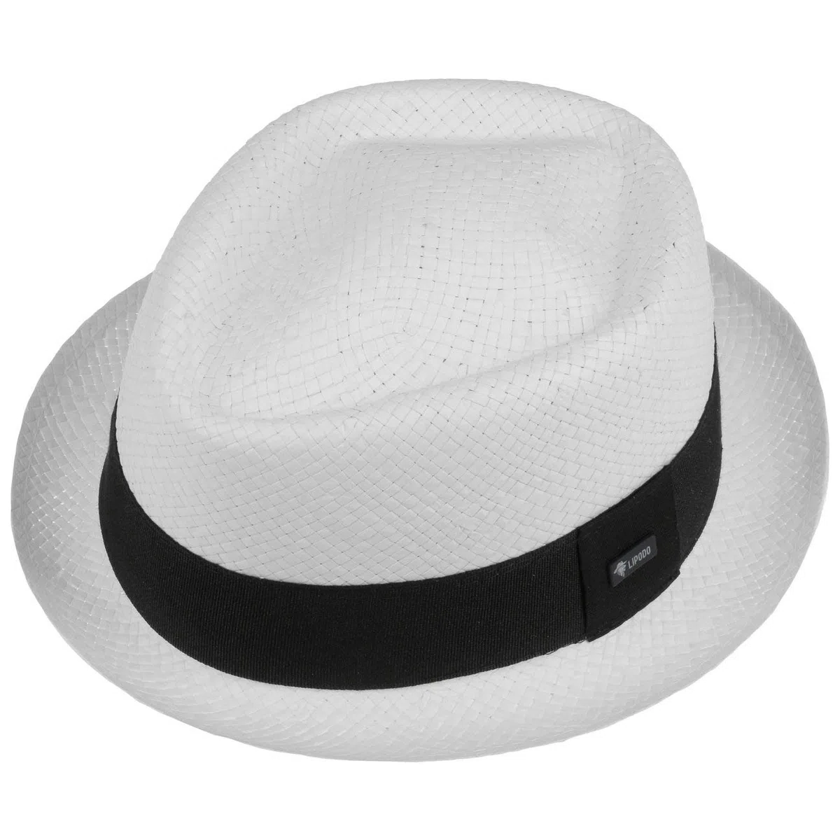 LIPODO Amatillo White Sombrero Pork pie Paja Estilo Diamond Unisex Primavera Verano