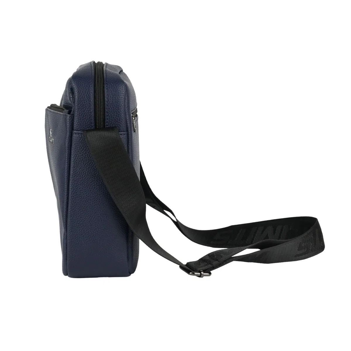 No Limits Bolso de hombre de bandolera ajustable, impermeable, con múltiples bolsillos y forro naranja, piel sintética