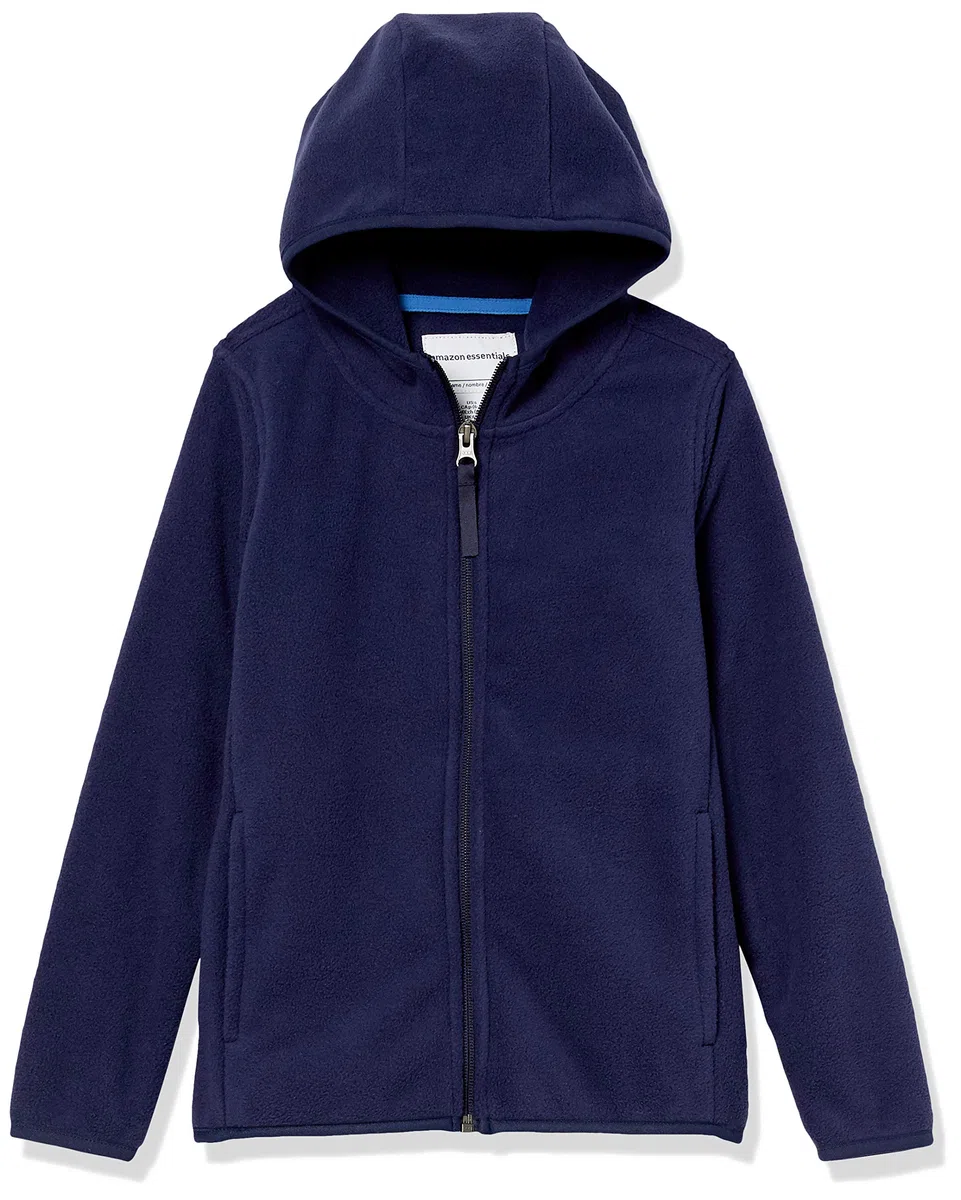Amazon Essentials Chaqueta de Forro Polar con Capucha y Cremallera Completa Niño