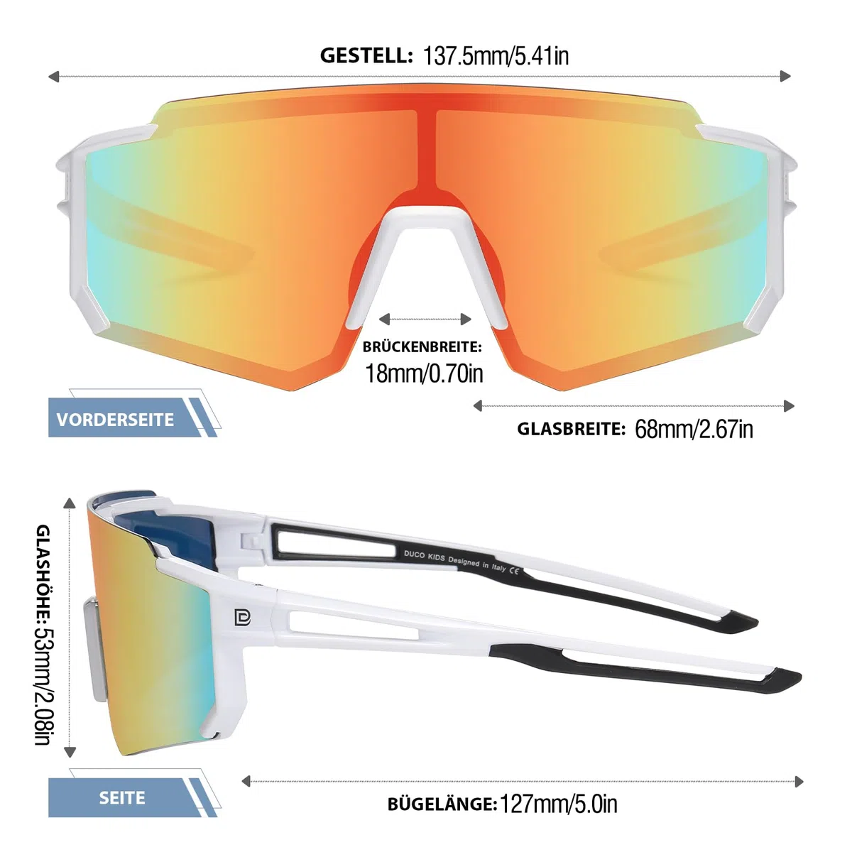 DUCO Polarizado juventud deporte ciclismo sombra ligero marco UV400 niño niños niñas béisbol gafas de sol 8-16 años DK310