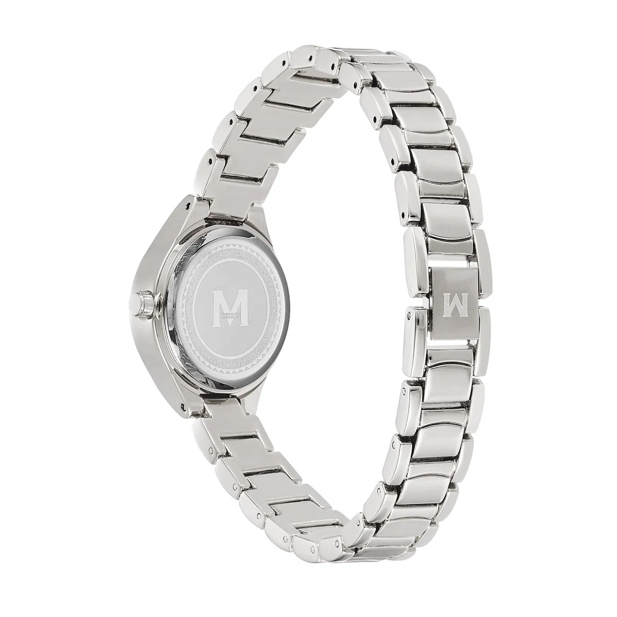 Miykon Relojes de plata y oro para mujer, pequeño y delicado reloj para mujer con cristales auténticos, pulsera de joyería para mujer pulida con iones, vidrio resistente a los arañazos, cuarzo japonés