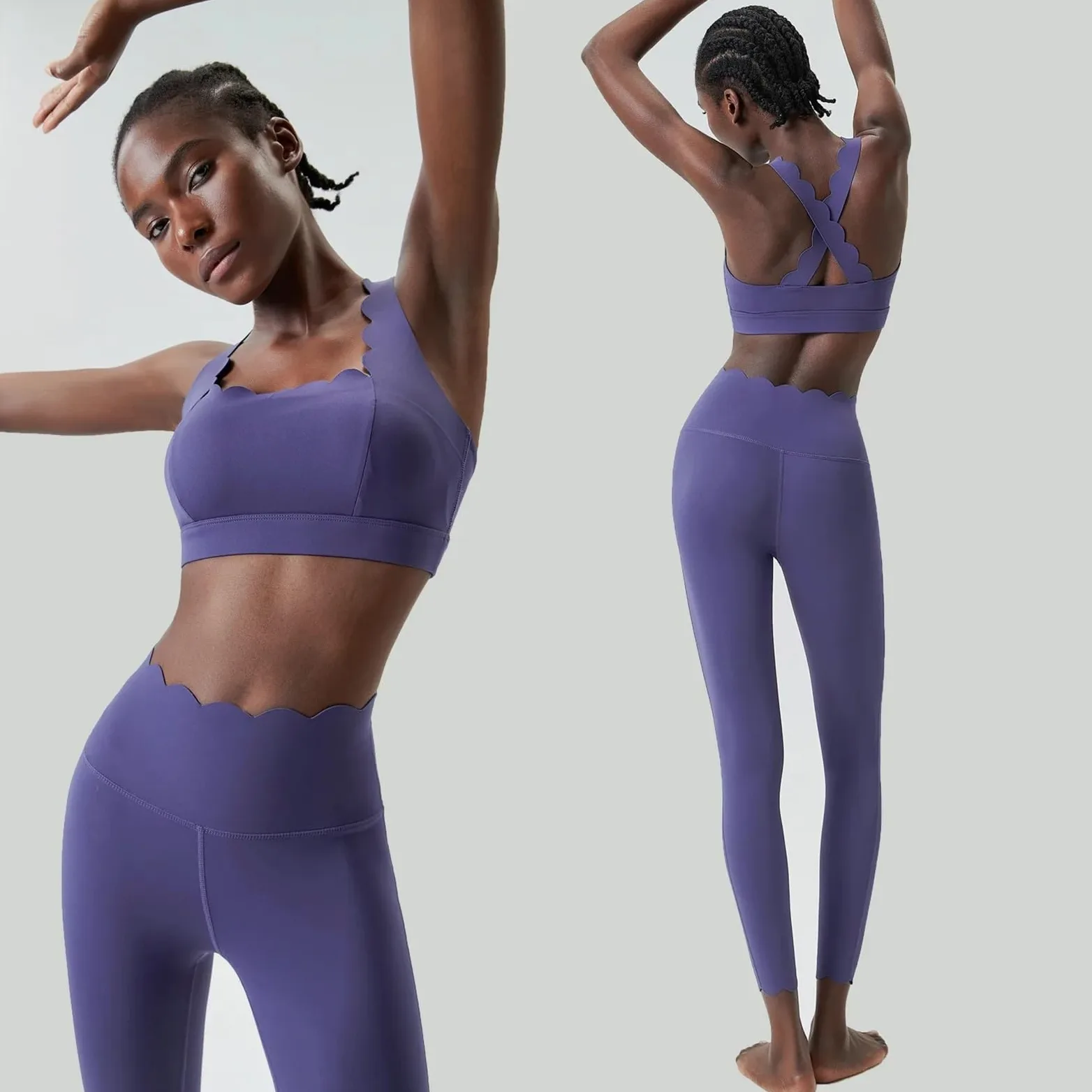 Conjunto Deportivo Mujer Traje de gimnasio dos piezas, conjunto Yoga y Fitness, ropa deportiva for correr, ajustada, súper elástica, transpirable