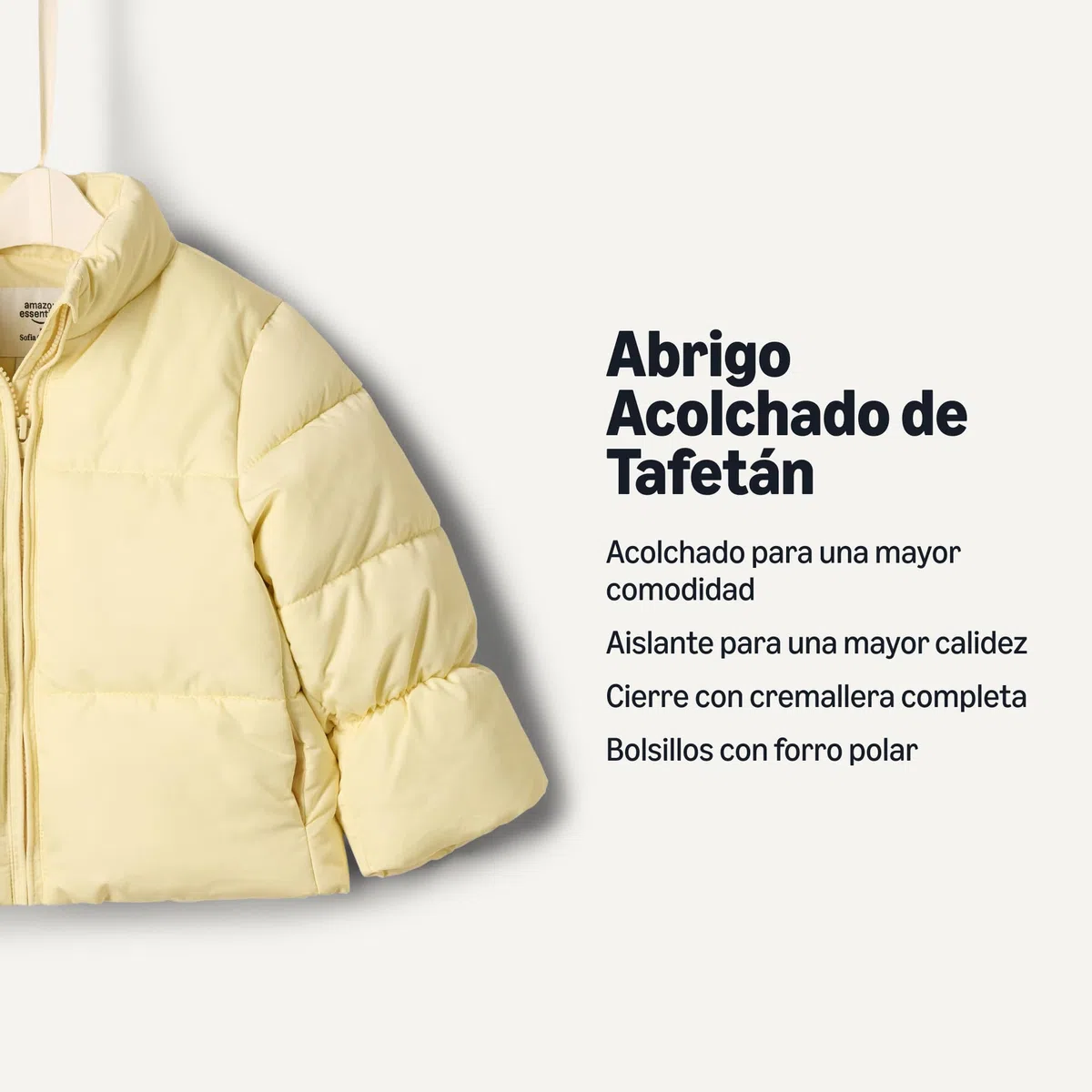 Amazon Essentials Unisex bebé Abrigo Acolchado de Tafetán