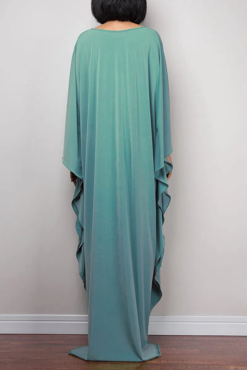Wemen's - Vestido largo caftán bohemio para traje de baño de playa, talla única