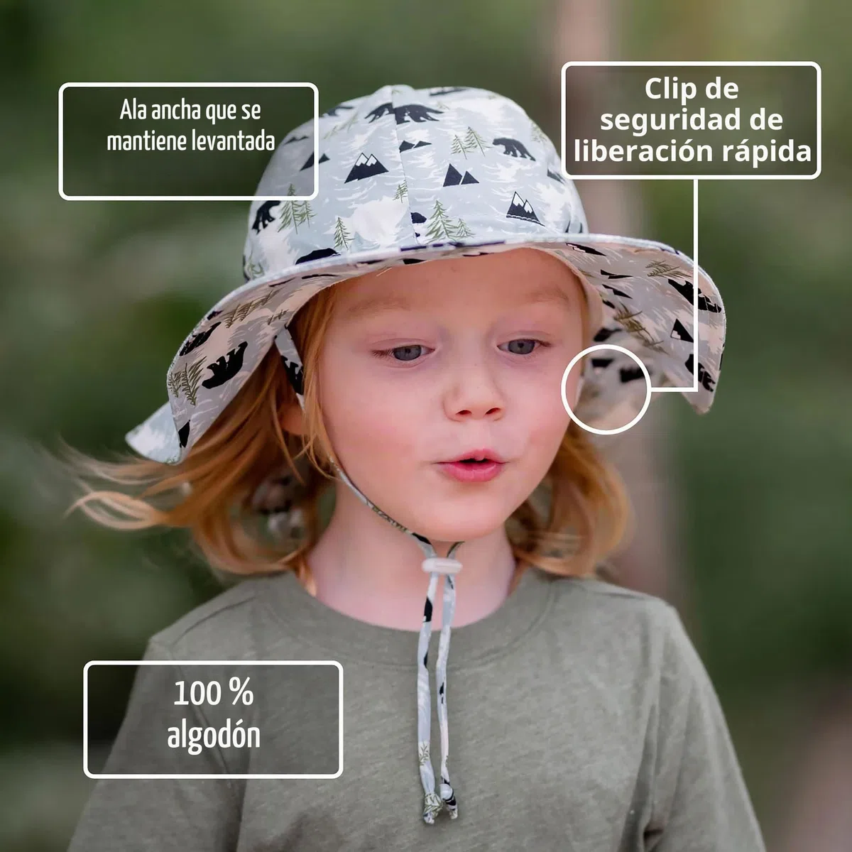 Jan & Jul Gorro solar de algodón UPF 50+ con ala ancha para niñas y niños, beige, a rayas (Beige Stripes), 0-6 Months