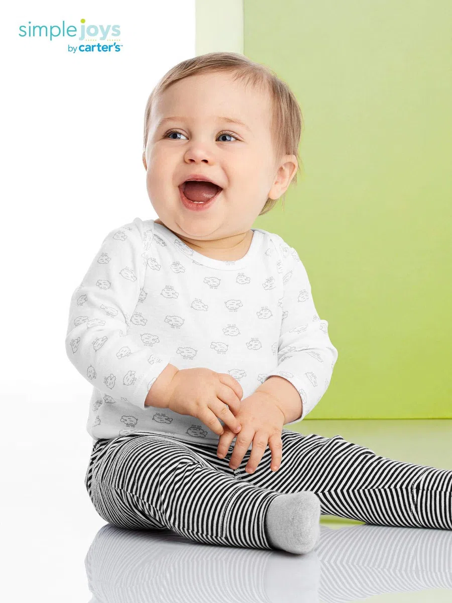 Simple Joys by Carter's 4-Pack Textured Pants - Pantalones Bebé-Niños