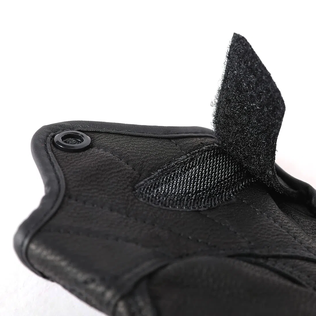 Harssidanzar Guantes de Motocicleta de Cuero de Piel de Cabra sin Dedos para Hombre con Pantalla táctil GM037EU