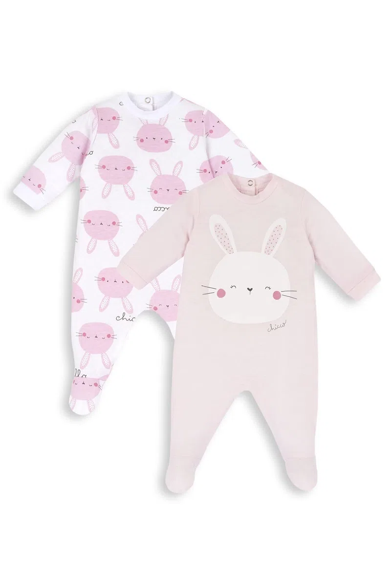 Chicco, Set 2 Peleles Recién Nacido, de Algodón, Ropa para Bebés Niños y Niñas 0-24 Meses, Designed in Italy