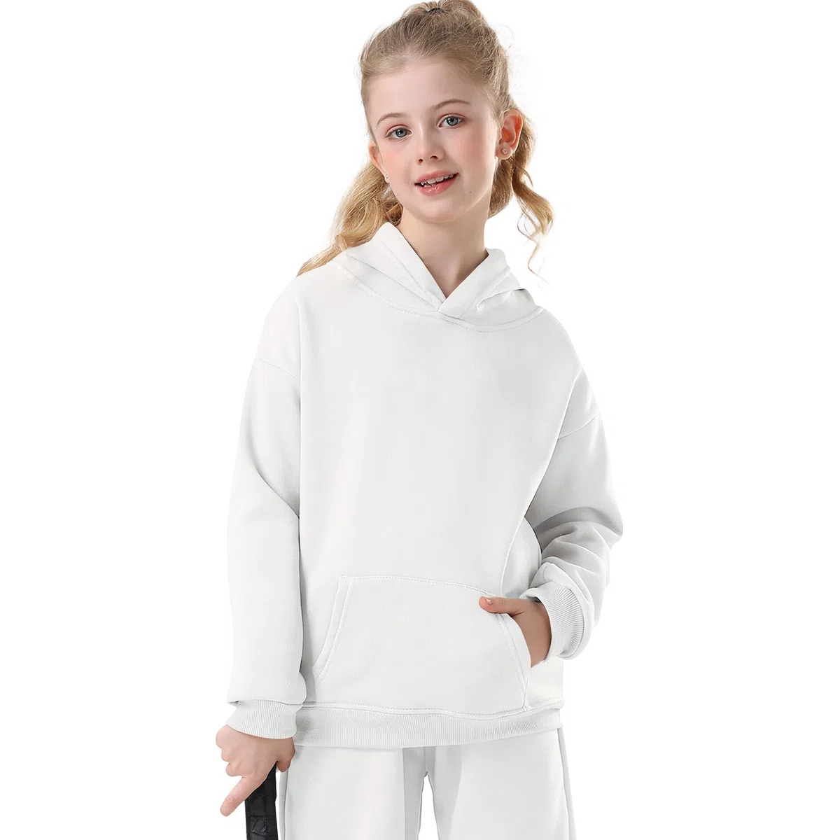 Sudadera con capucha atlética para jóvenes, sudadera con capucha para niños y niñas, sudadera con capucha de forro polar con bolsillos, ropa para niños