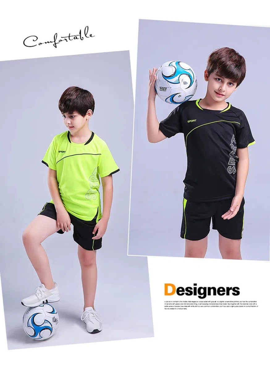 Camiseta de Fútbol Equipación Niño Conjunto para Niño Pantalones Cortos y Camisa al Aire Libre para Niños