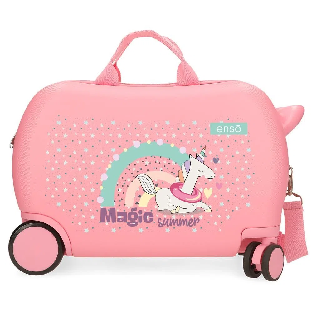 Enso Magic Summer Maleta Infantil, Fabricada en ABS, Ruedas Dobles de Giro multidireccional, Múltiples Formas de Usarlo