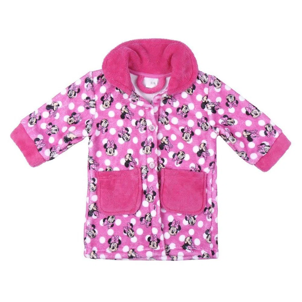 CERDÁ LIFE'S LITTLE MOMENTS Batín Minnie Mouse - Albornoz infantil de forro polar para bebé, con licencia oficial de Disney Bebé-Niñas (Pack de 1)