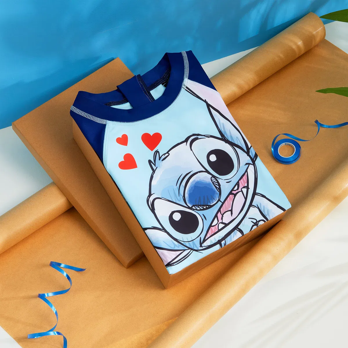 Disney Pieza Única Bañador para Niñas con Mangas Largas - Regalos de Stitch