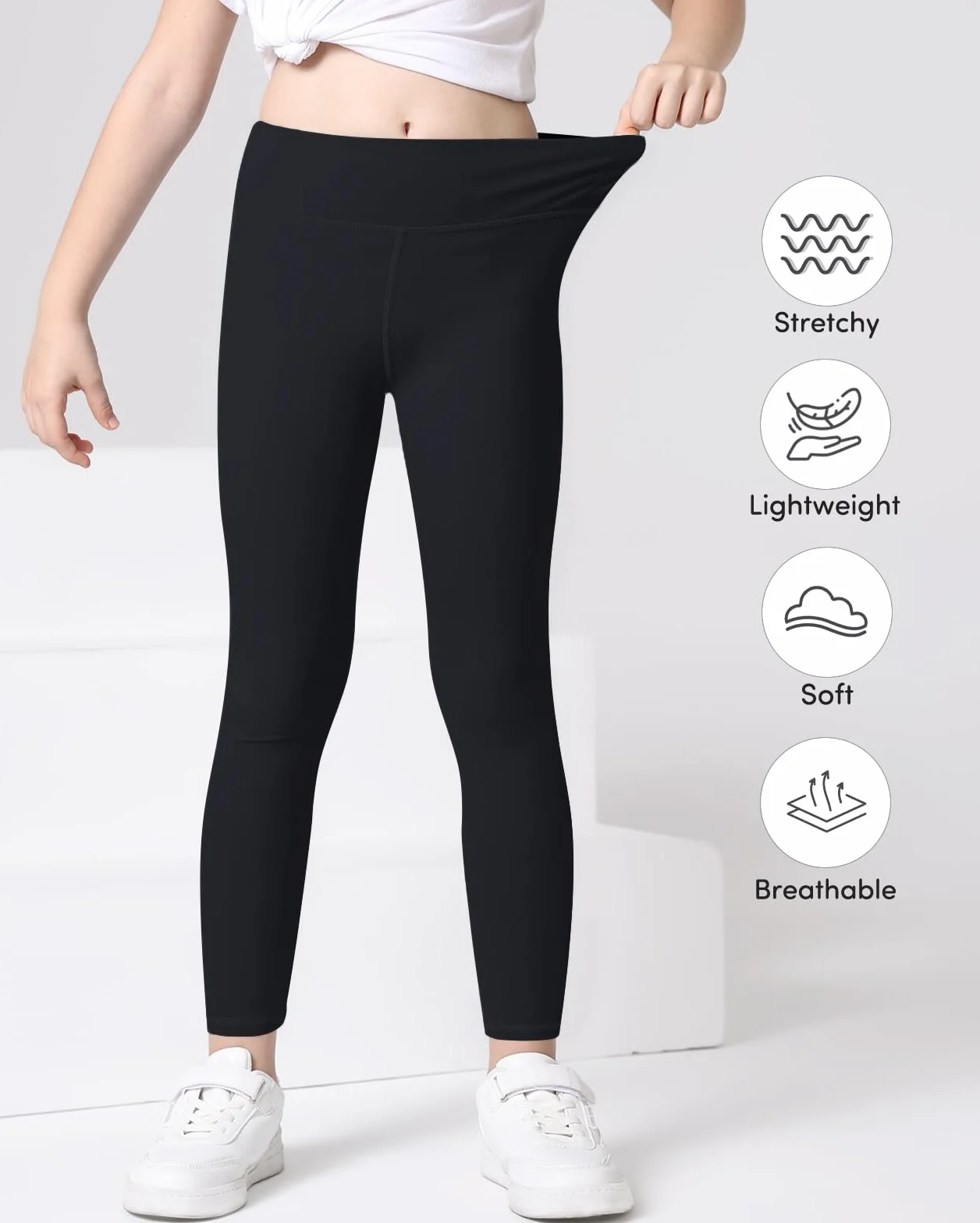 Domee Leggins Yoga Deporte Pantalones Niña Pack de 3