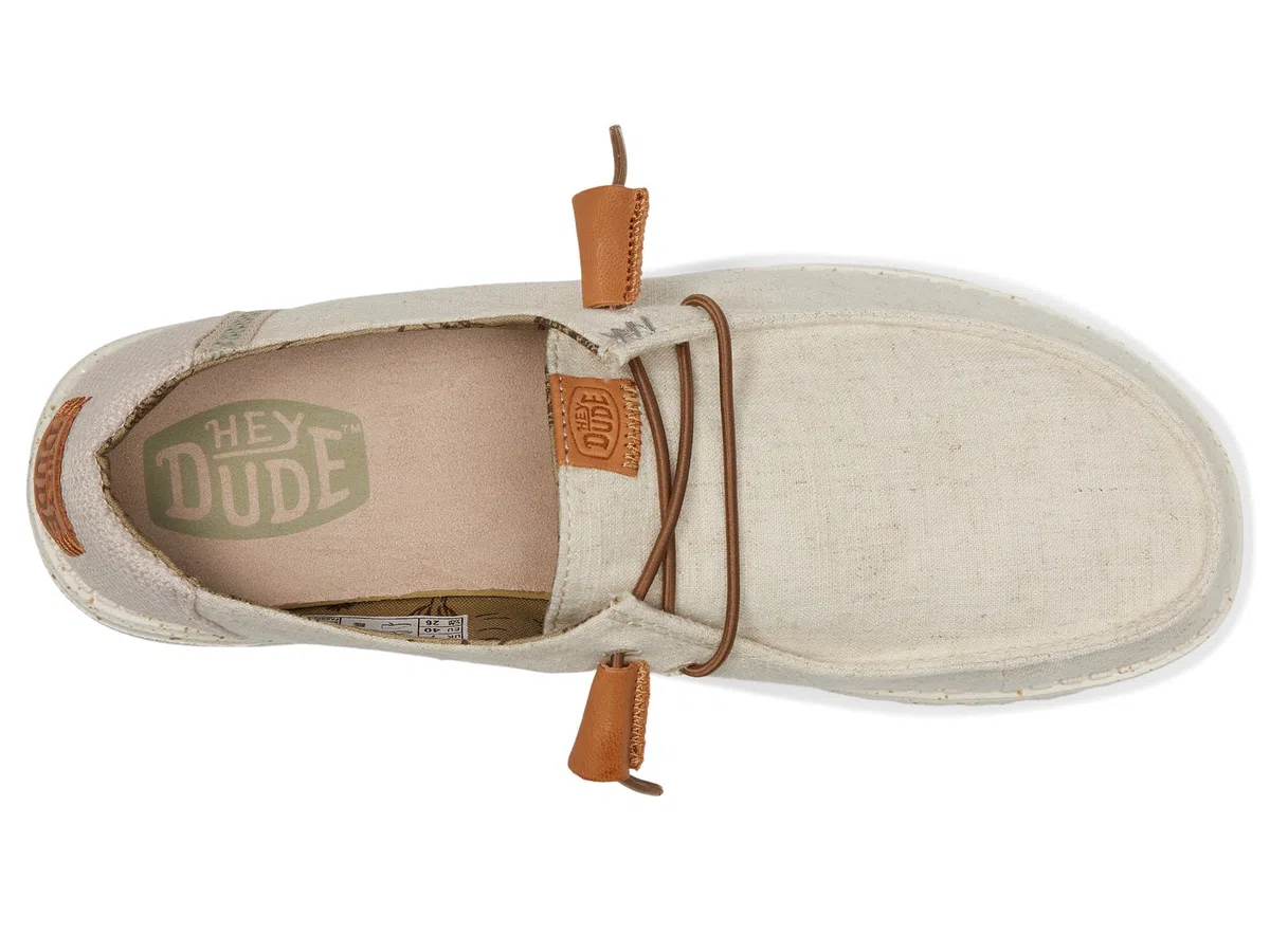 HEYDUDE Women Wendy Washed Cream Casual Moccasin 38 EU