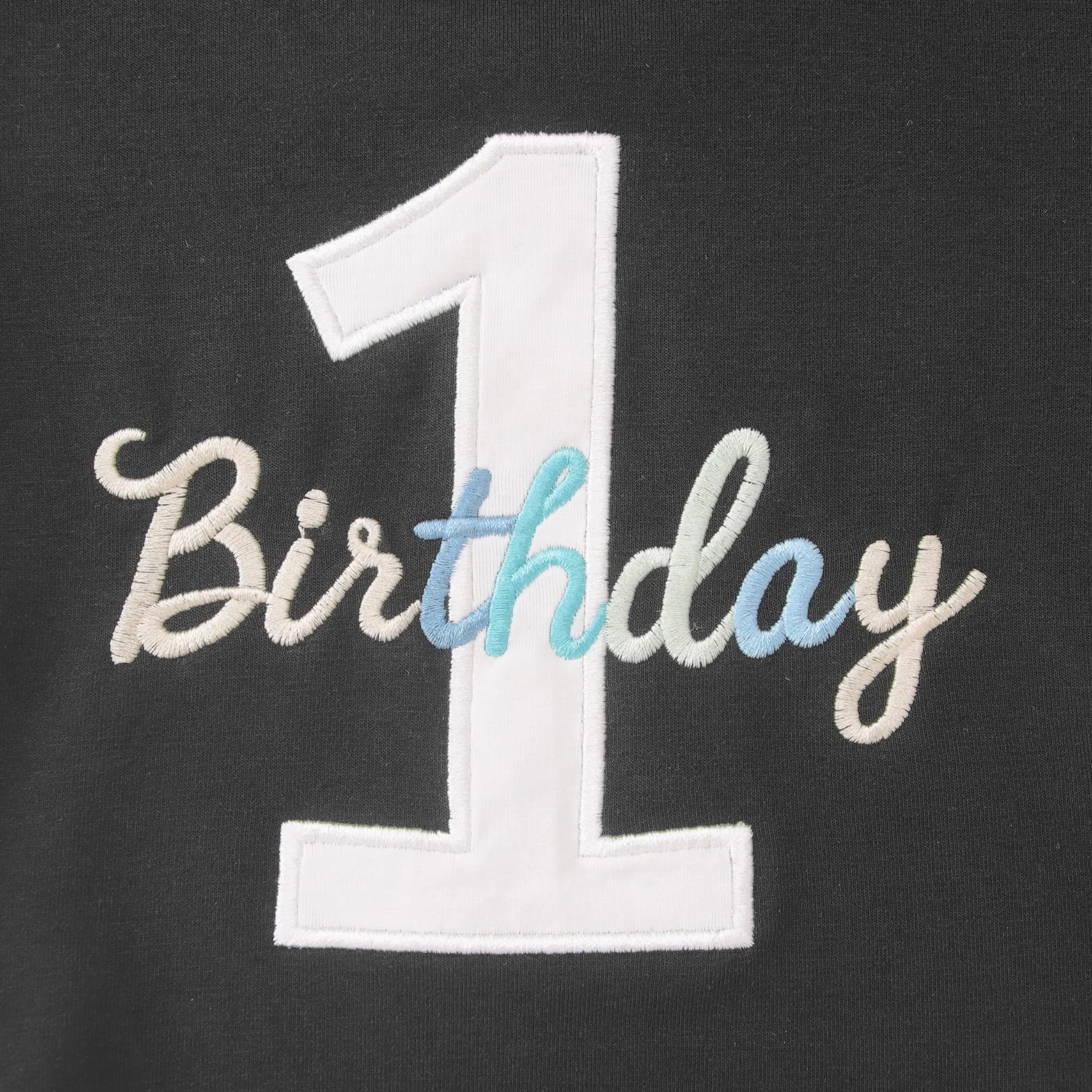 CM C&M WODRO Sudadera para niño de 1 cumpleaños, 1 jersey de bordado de cumpleaños, ropa de bebé recién nacido, sudaderas para niños, cuello redondo, camiseta de manga larga, ropa para niños pequeños