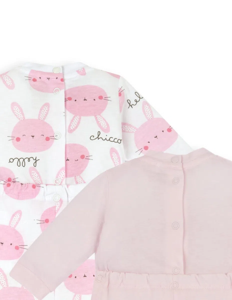 Chicco, Set 2 Peleles Recién Nacido, de Algodón, Ropa para Bebés Niños y Niñas 0-24 Meses, Designed in Italy