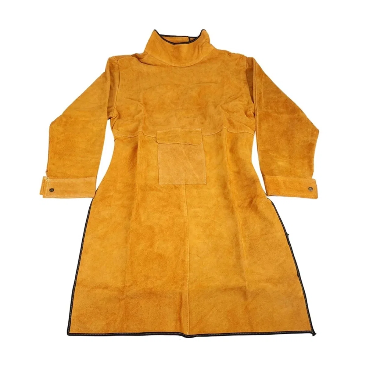 Protección para soldadura, Delantal de soldadura de 120Cm, ropa protectora de soldador de manga larga retardante de llama, cuero partido, resistente al fuego