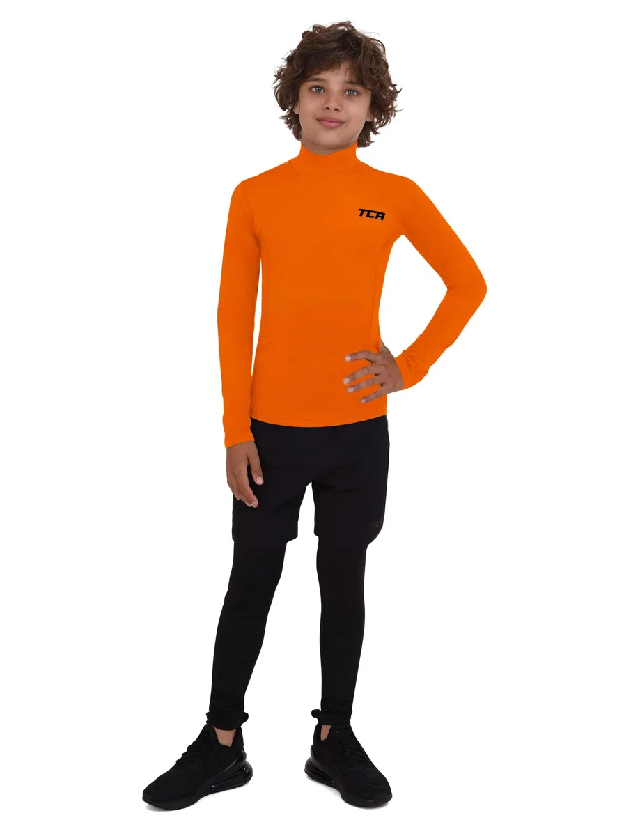 TCA Hombre Y Niños Top Interior Térmico Da Manga Larga SuperThermal Compression Base Layer Cuello Alto