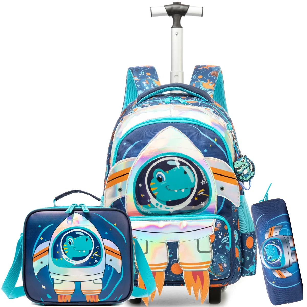 HTgroce Mochila Ruedas Niños Vuelta al Cole Material Escolar